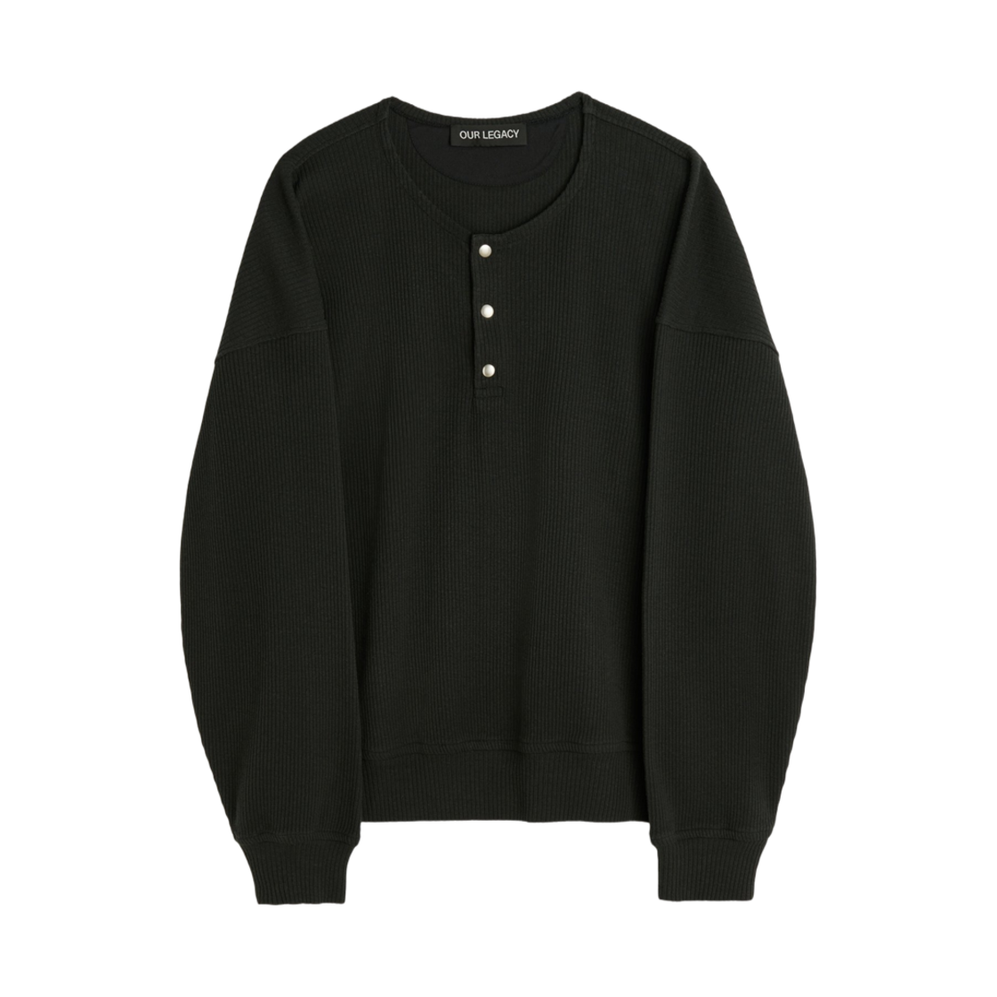 아워레가시 벌룬 스웨트셔츠 블랙 립(Our Legacy Ballon Sweatshirt Black Rib) - 1
