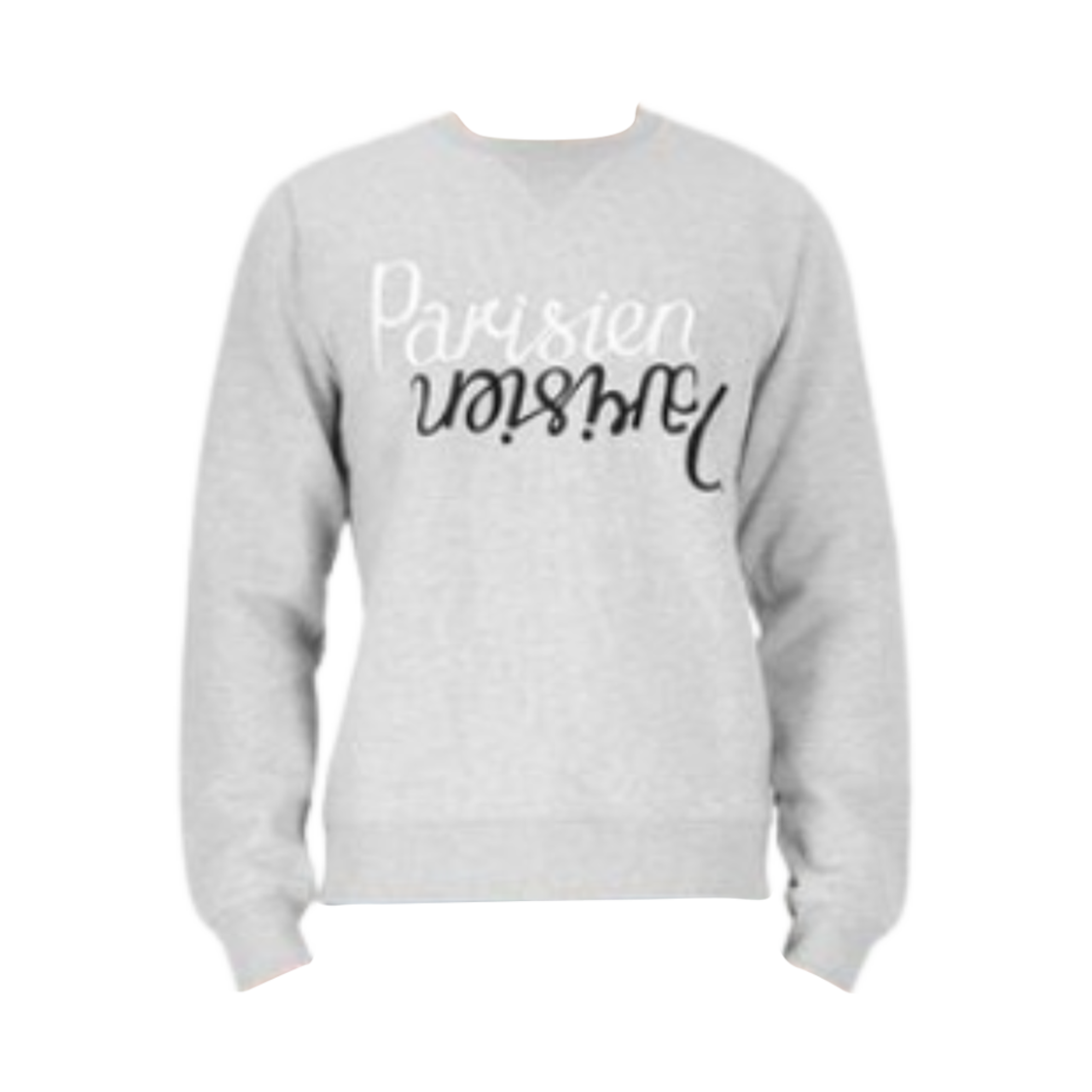GM00303KM0017-GRM Maison Kitsune Parisienne Sweatshirt Grey Melange
