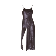 (W) Our Legacy Slip Evening Dress Glazed Brown Liquid Poly
