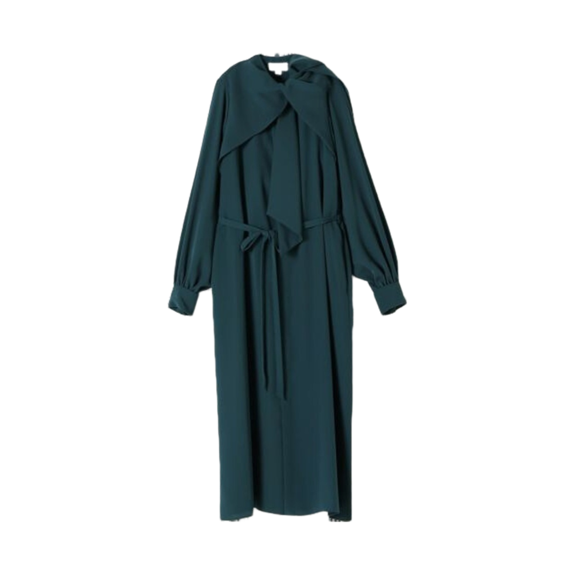 16176-30 (W) Hyke Pussy Bow Dress Blue Green