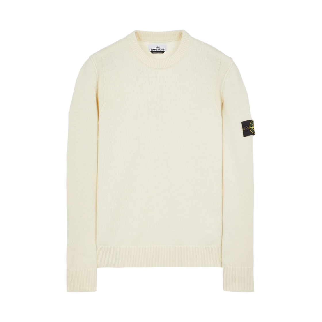 스톤 아일랜드 508A3 램스울 크루넥 니트 내츄럴 화이트 - 23FW(Stone Island 508A3 Lambswool Crewneck Knit Natural White - 23FW) - 1