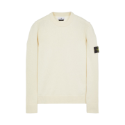 Stone Island 508A3 Lambswool Crewneck Knit Natural White - 23FW