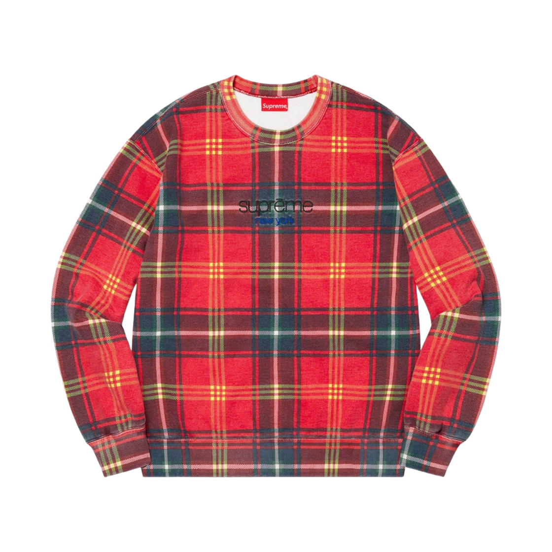 슈프림 플래드 크루넥 레드 - 21SS(Supreme Plaid Crewneck Red - 21SS) - 1