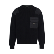 Prada Wool and Re-Nylon Sweater Black