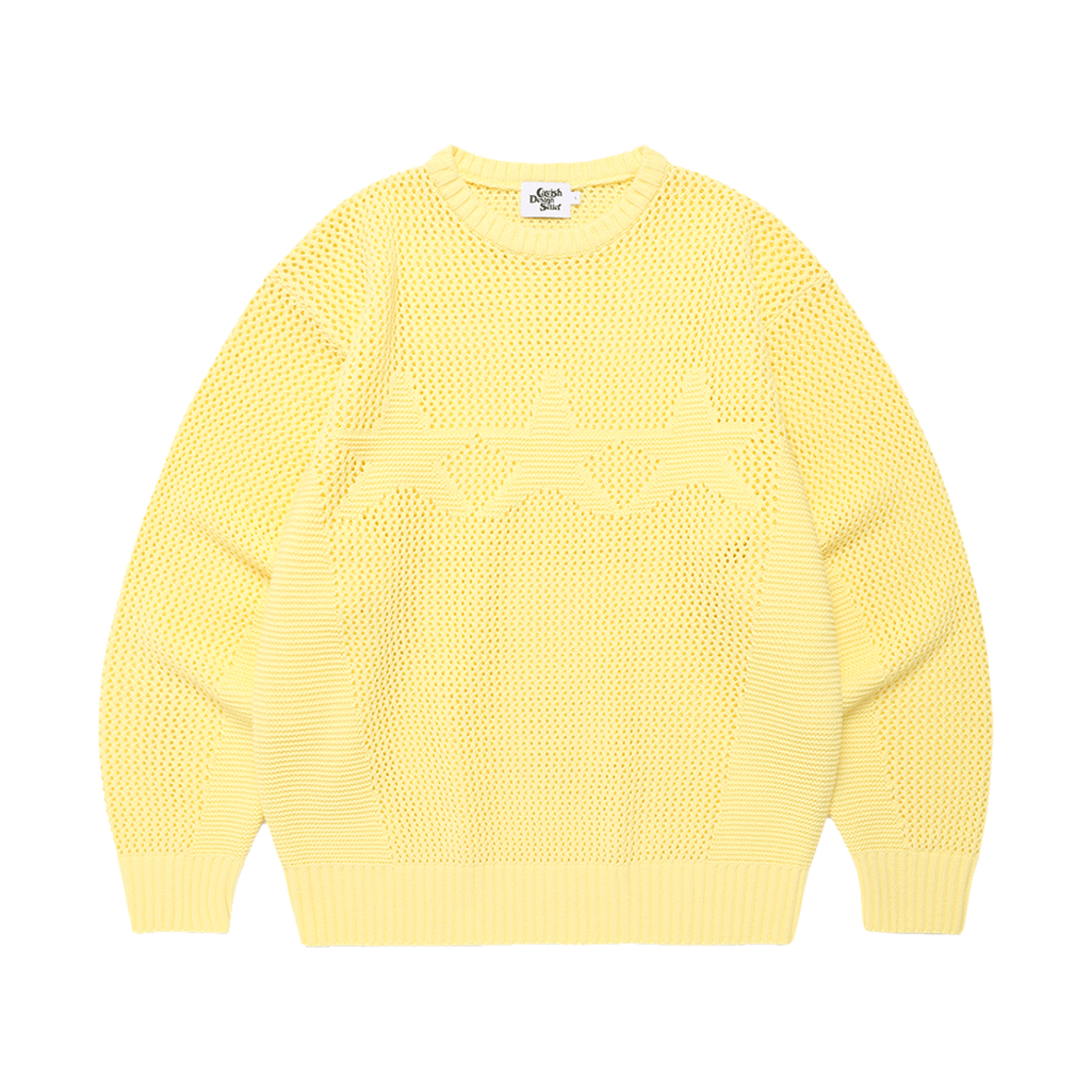 CV2FSUK601AYE CAVISH Mesh Star Knit Sweater Yellow