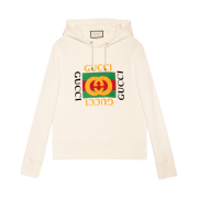 Gucci Vintage Logo Cotton Sweatshirt White