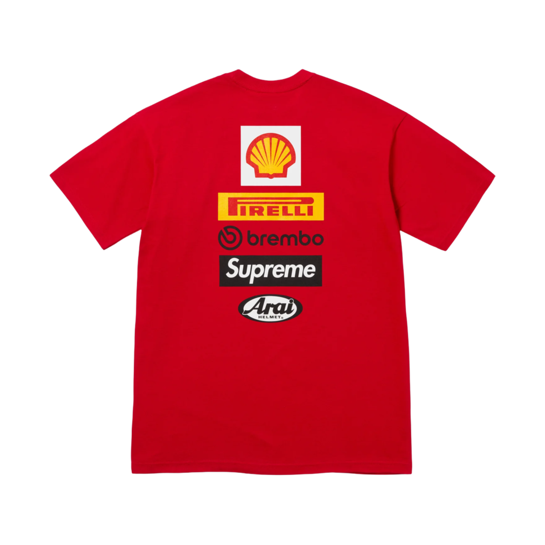 슈프림 x 두카티 로고 티셔츠 레드 - 24SS