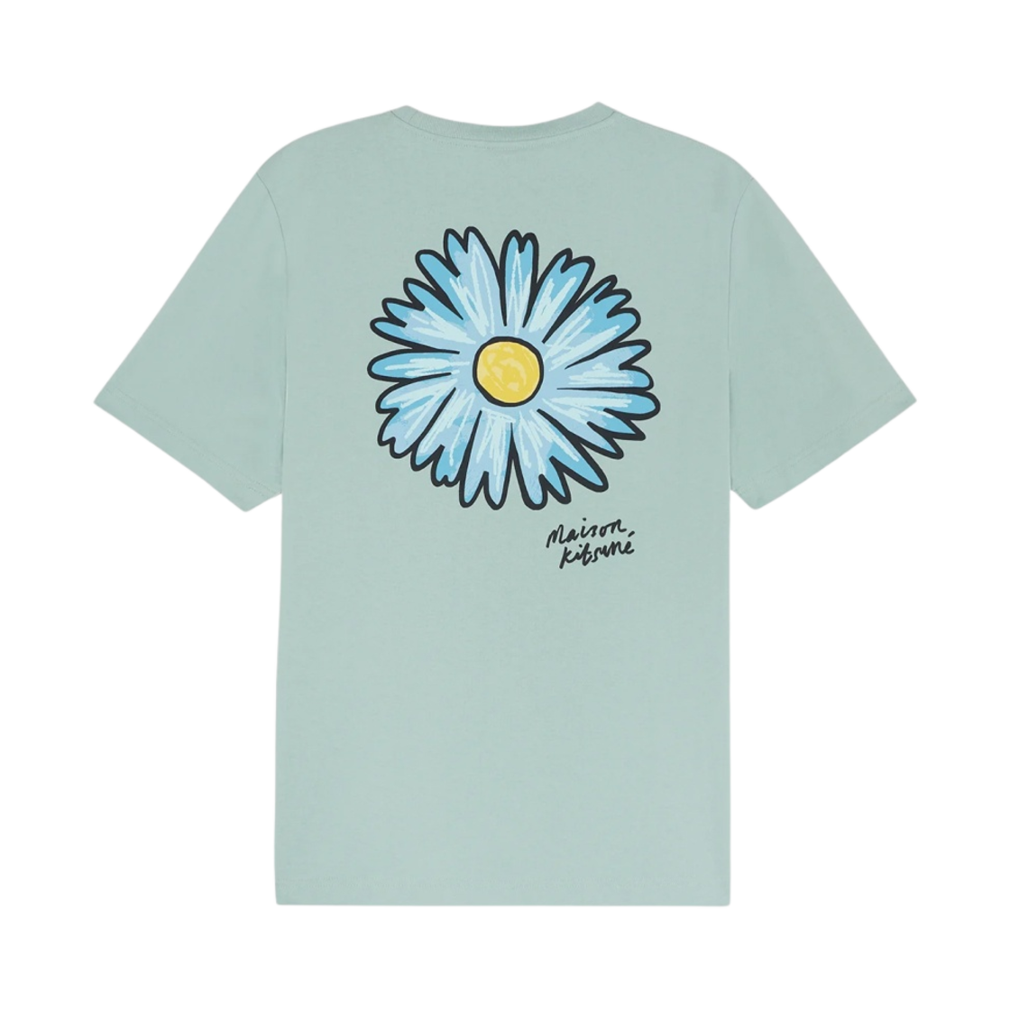 메종 키츠네 플로팅 플라워 컴포트 티셔츠 씨폼 블루(Maison Kitsune Floating Flower Comfort T-Shirt Seafoam Blue) - 2