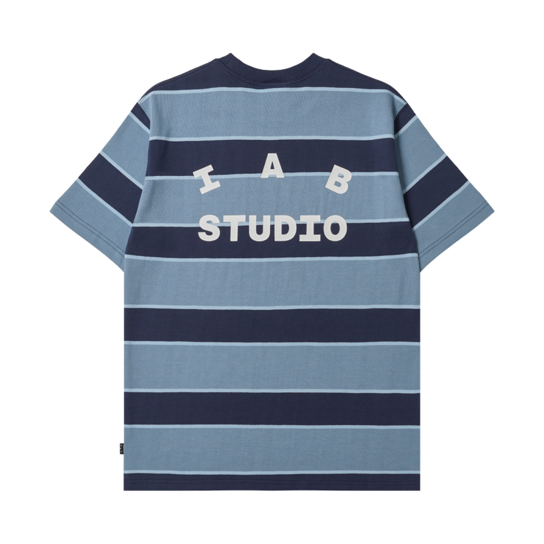 아이앱 스튜디오 스트라이프 티셔츠 블루 화이트(IAB Studio Striped T-Shirt Blue White)