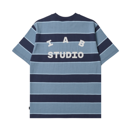 - IAB Studio Striped T-Shirt Blue White
