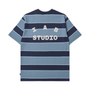IAB Studio Striped T-Shirt Blue White