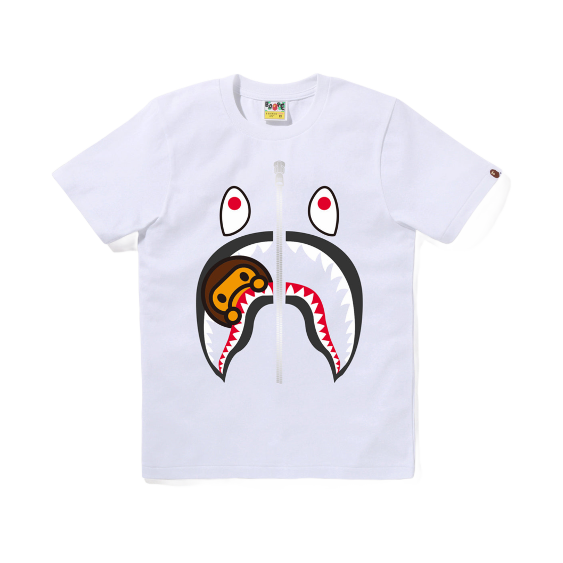 (W) 베이프 마일로 샤크 티셔츠 화이트
