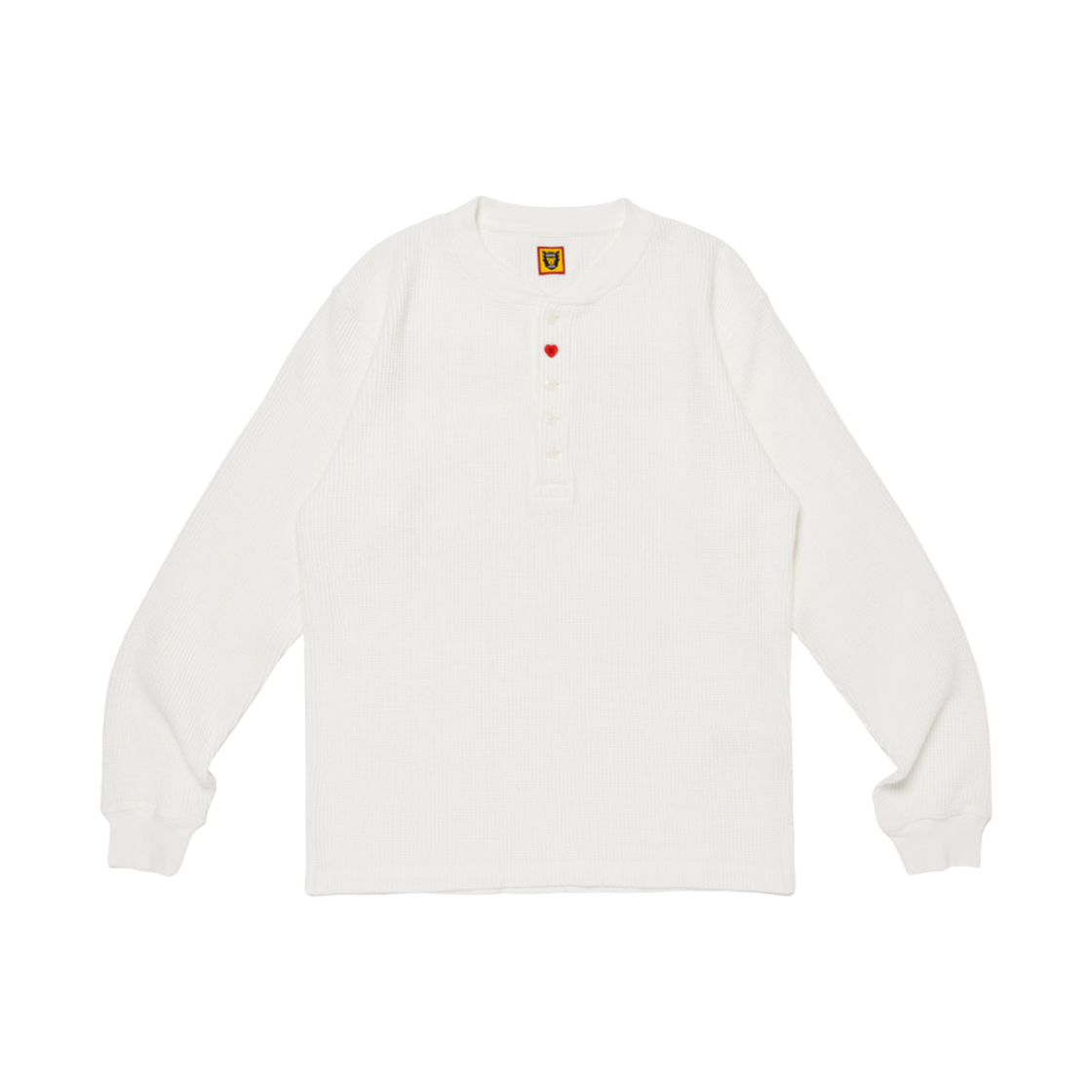 HUMAN MADE HENLEY NECK L/S T-SHIRT 白 ロンT Henley Neck