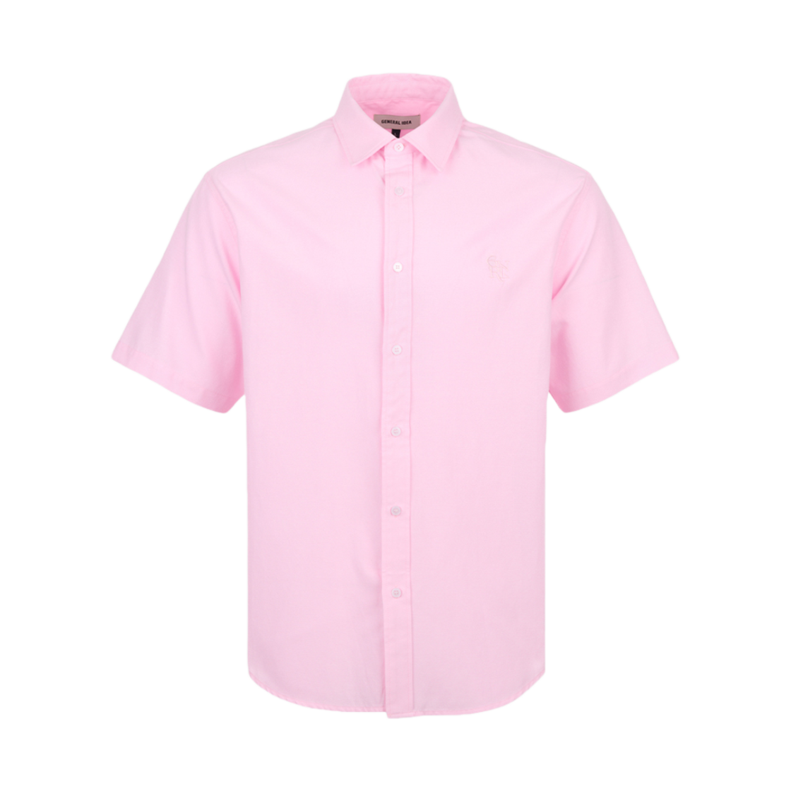 제너럴아이디어 유니섹스 베이직 옥스포드 하프 셔츠 핑크