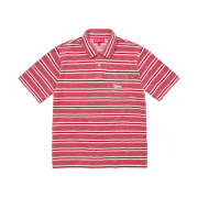 Supreme Stripe Terry S/S Polo Red - 24SS