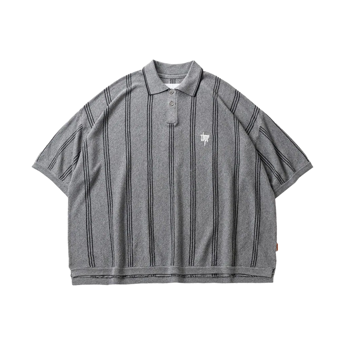 타이트부스 스트라이프 니트 폴로 올리브(Tightbooth Stripe Knit Polo Olive)