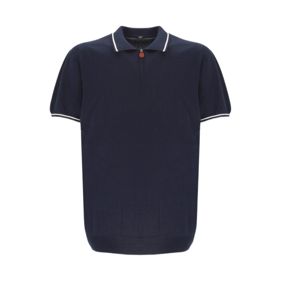 UMK0458V111A003 Kiton Knit Half Zip Up Polo Shirt Navy
