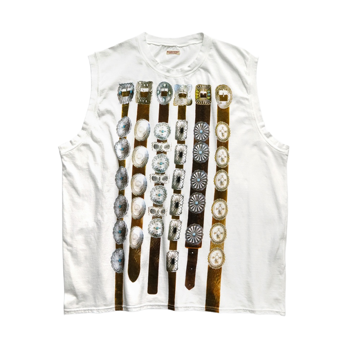 캐피탈 텐지쿠 슬리브리스 티셔츠 화이트