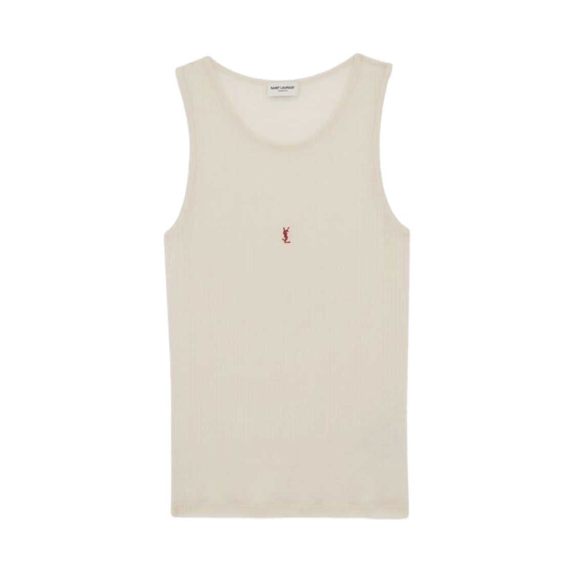 752721-YBMV2-9774 (W) Saint Laurent Cassandre Tank Top Beige Rouge