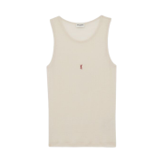 (W) Saint Laurent Cassandre Tank Top Beige Rouge