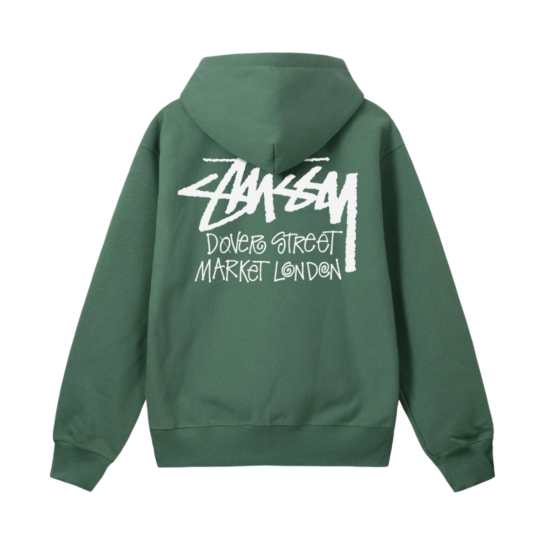 스투시 스탁 도버 스트리트 마켓 런던 후드 집업 그린 2022(Stussy Stock DSM London Zip Hoodie Green 2022) - 2