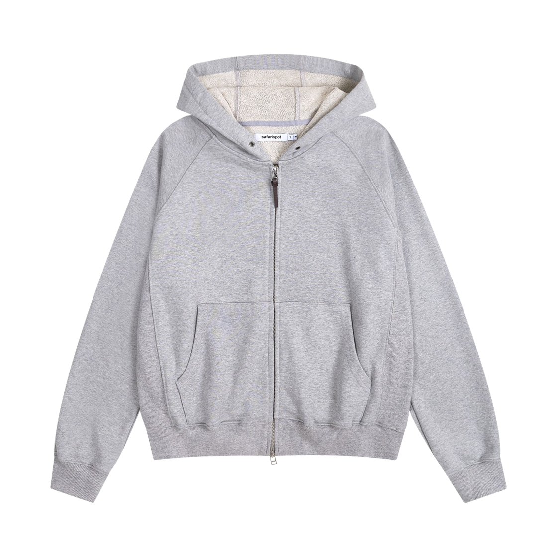 사파리스팟 레귤러 코튼 후디 집업 - 그레이(Safarispot Regular Cotton Hoodie Zipup - Gray)