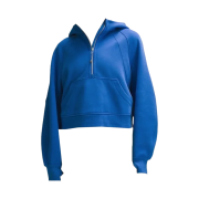 (W) Lululemon Scuba Oversized Half-Zip Hoodie Blazer Blue Tone