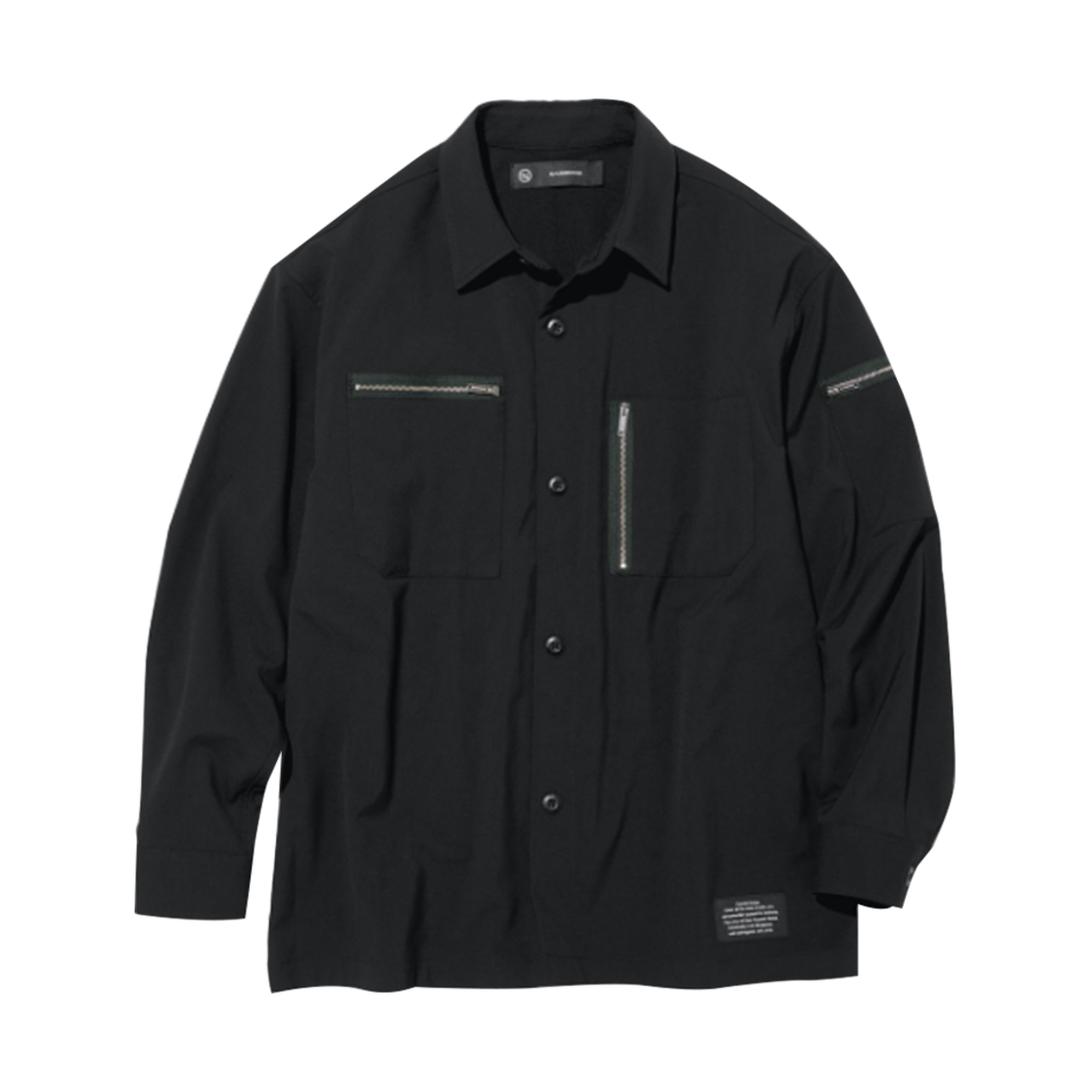 GU x 언더커버 집 포켓 셔츠 블랙(GU x Undercover Zip Pocket Shirt Black) - 1