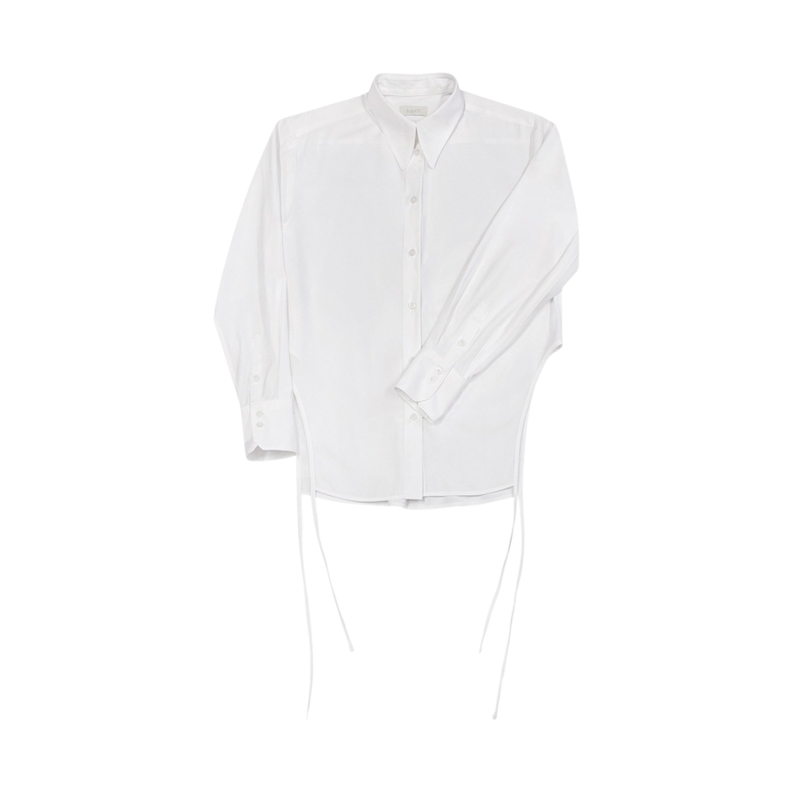 루바티 사이드 컷 아웃 스트랩 셔츠 화이트(Rubati Side Cut Out Strap Shirt White)