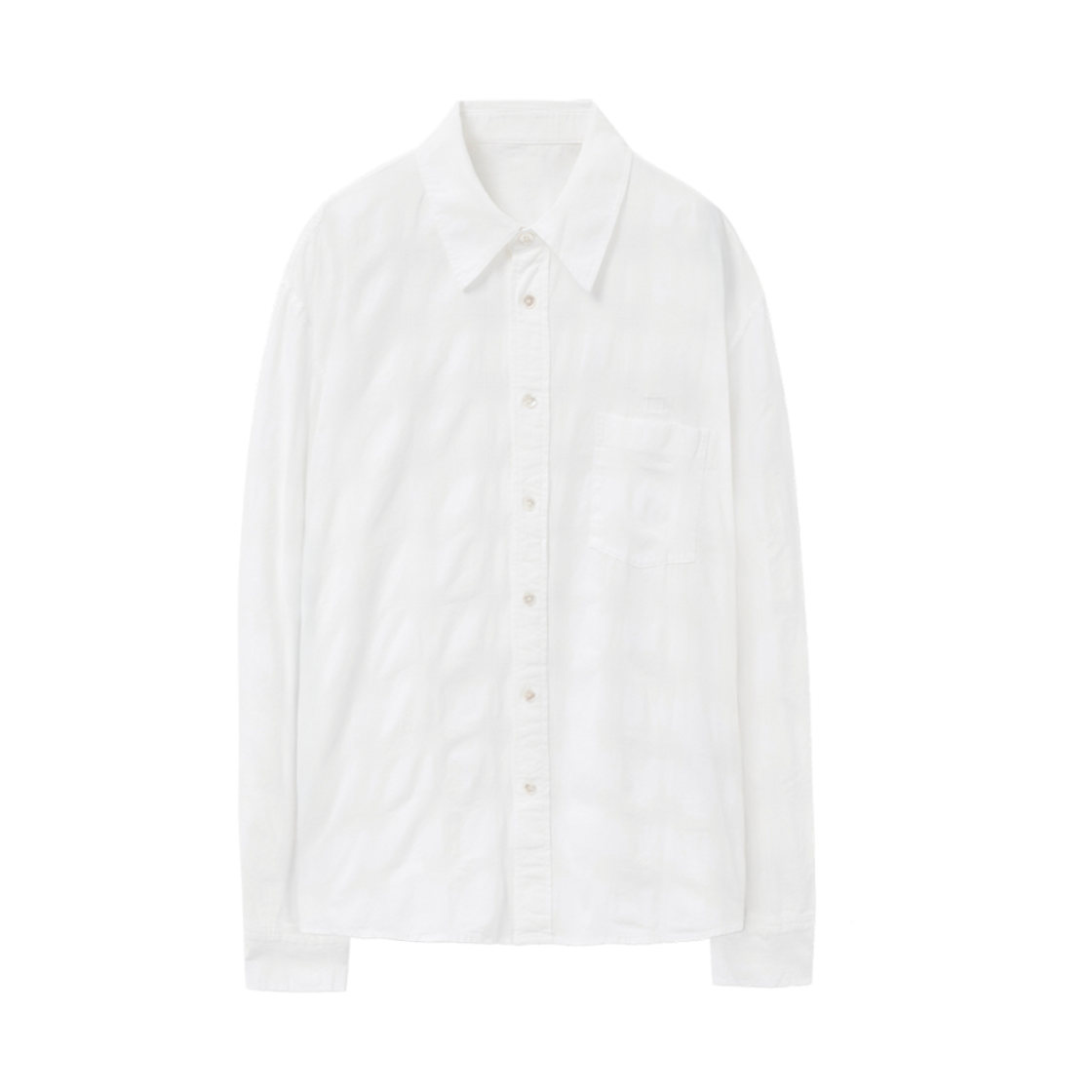W251SH11838W Wooyoungmi Crinkle Shirt White - 25SS