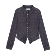 Vacant Archive Hadi Fitted Check Shirt Purple
