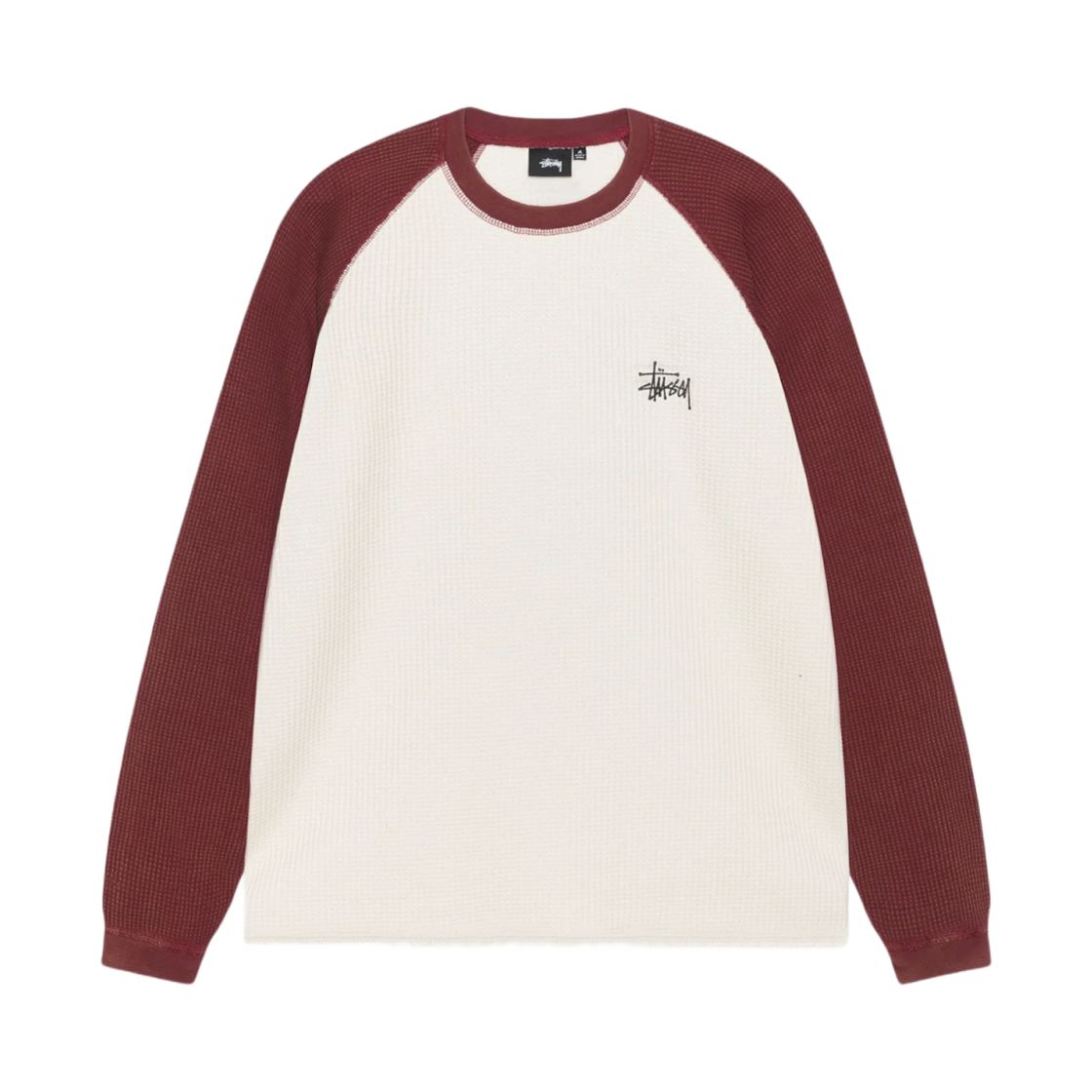 1140362 Stussy Basic Stussy Thermal 2 Tone LS T-Shirt Off White