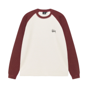Stussy Basic Stussy Thermal 2 Tone LS T-Shirt Off White