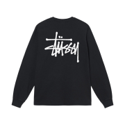 Stussy Basic Stussy Pigment Dyed LS T-Shirt Black 2022