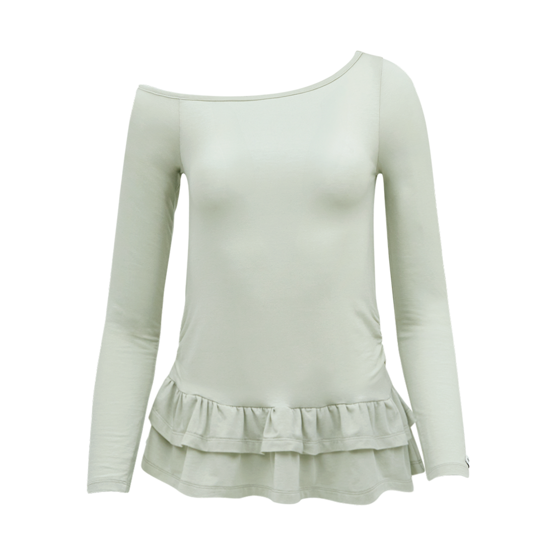MF2513TS006MMTFR Margarin Fingers One Shoulder Frill T Mint