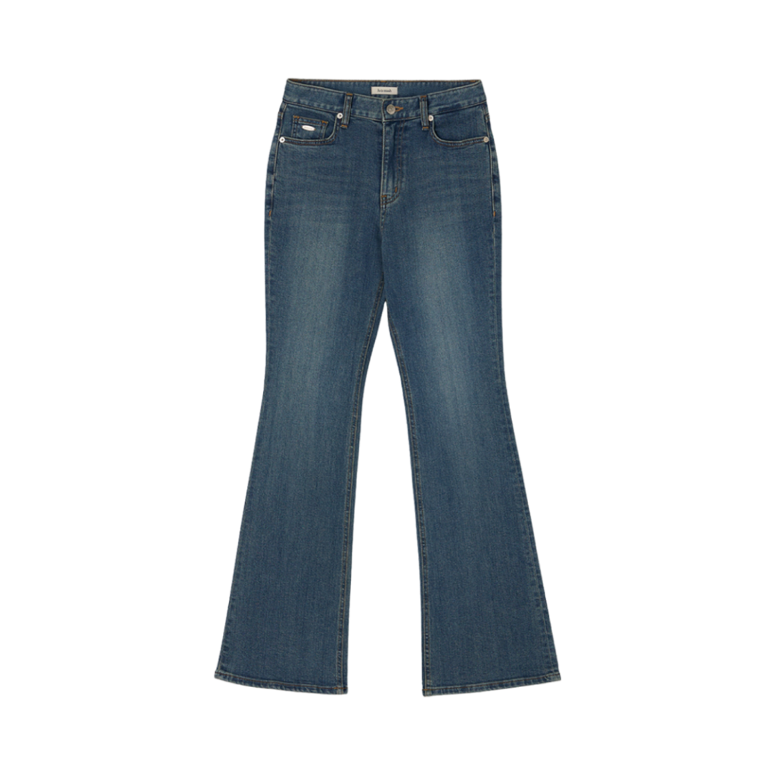 - (W) Aviemuah Vintage Slim Bootcut Jeans Vintage Mid Blue
