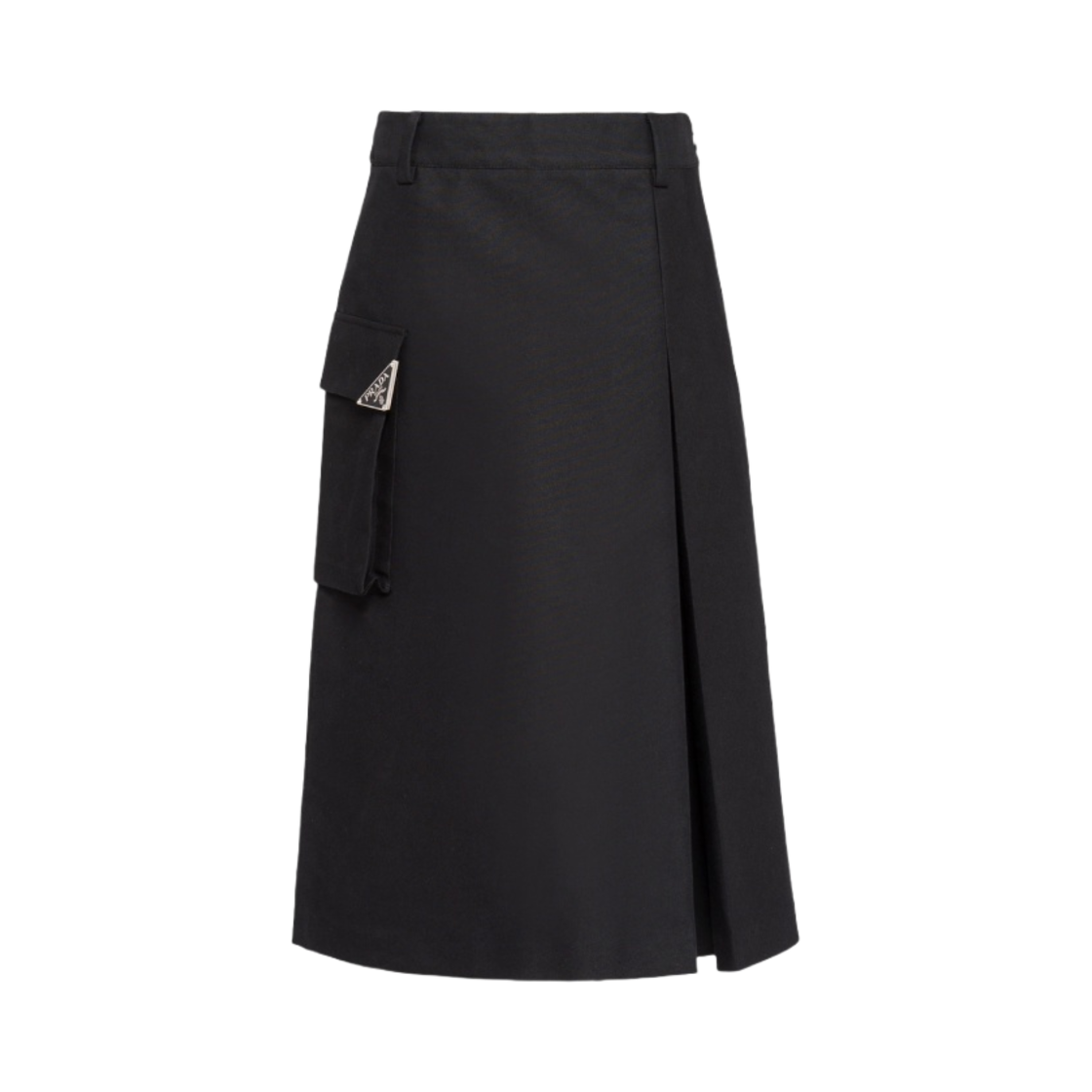 (W) 프라다 테크니컬 캔버스 스커트 블랙((W) Prada Technical Canvas Skirt Black) - 1