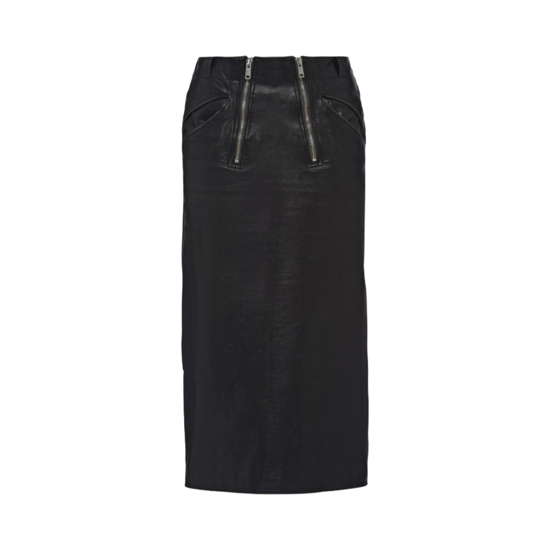 (W) 프라다 레더 스커트 블랙((W) Prada Leather Skirt Black) - 1