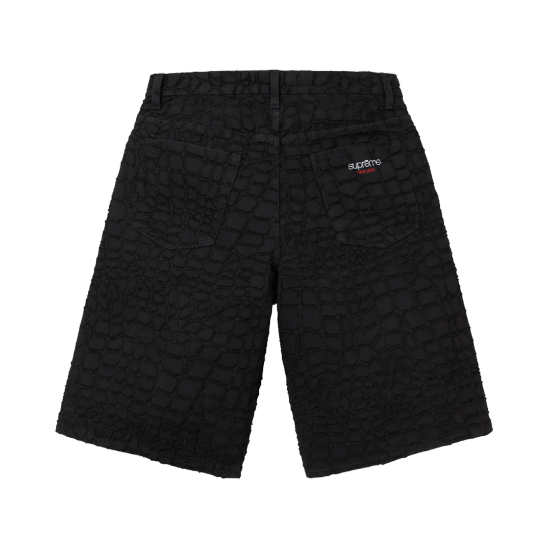 슈프림 프레이드 크록 배기 데님 쇼츠 블랙 - 25SS(Supreme Frayed Croc Baggy Denim Shorts Black - 25SS) - 2