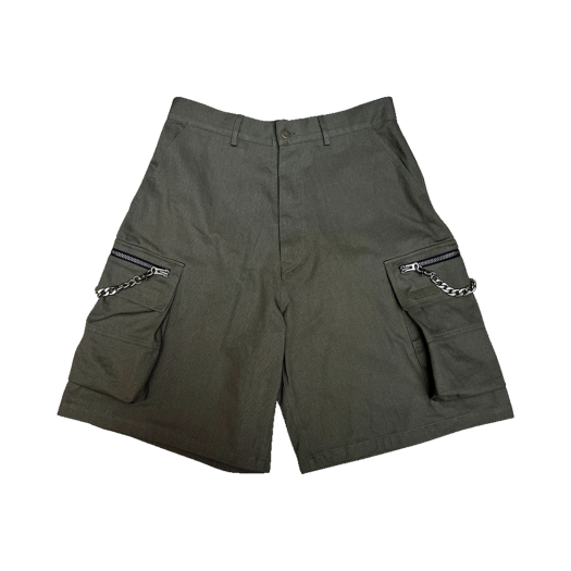 25SSUMCBSKK Undermycar 25SS Bold Chain Big Cargo Shorts Khaki