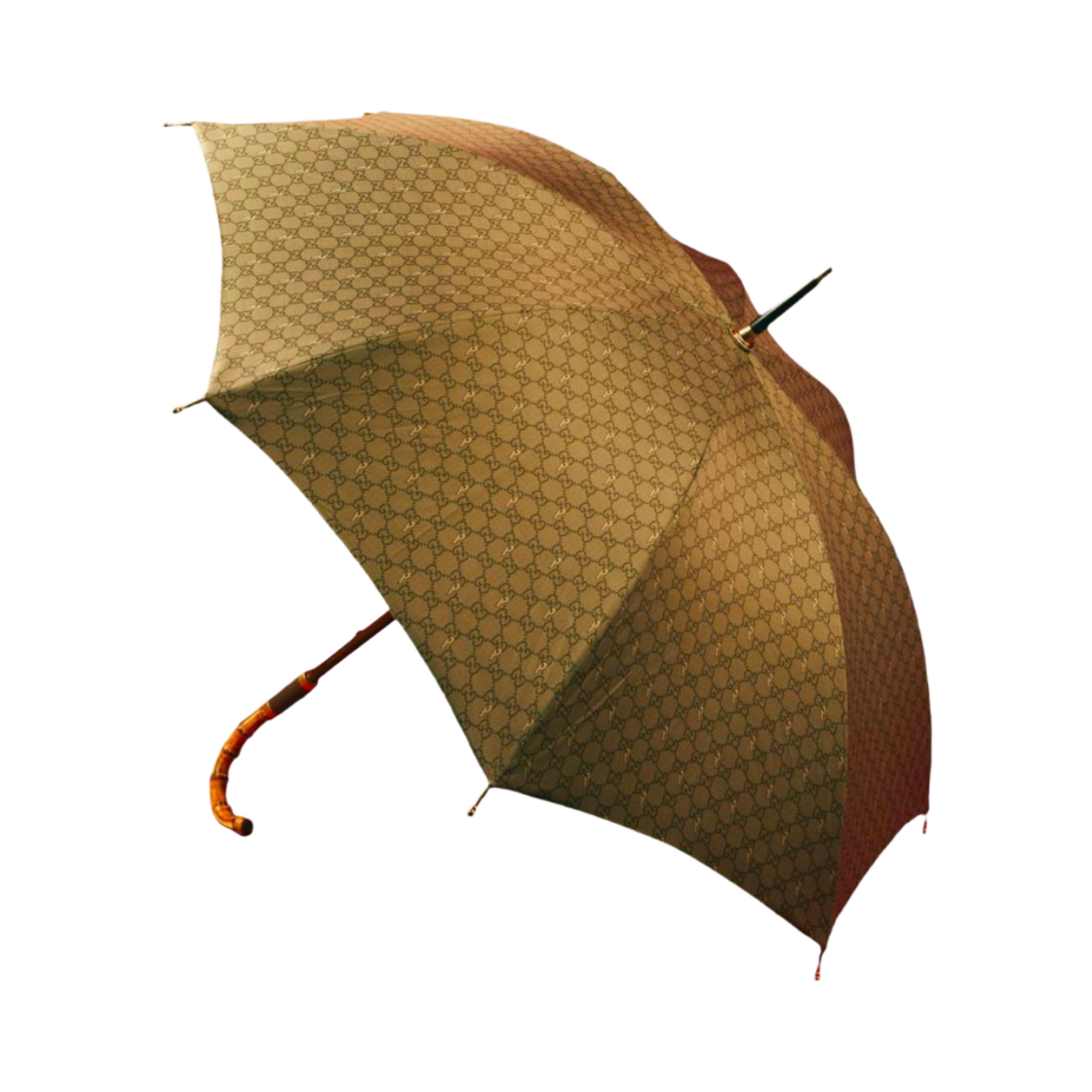 팔라스 x 구찌 밤부 핸들 GG-P 패턴 레인 엄브렐라 베이지 - 22FW(Palace x Gucci GG-P Pattern Rain Umbrella with Bamboo Handle Beige - 22FW)