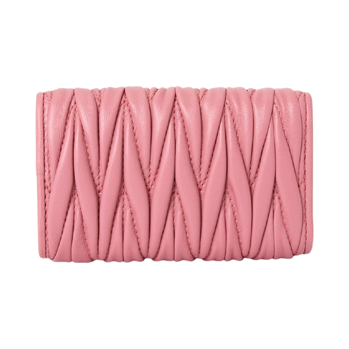 미우 미우 마테라쎄 나파 퀄팅 키 케이스 베고니아 핑크(Miu Miu Matelasse Nappa Quilting Key Case Begonia Pink) - 2