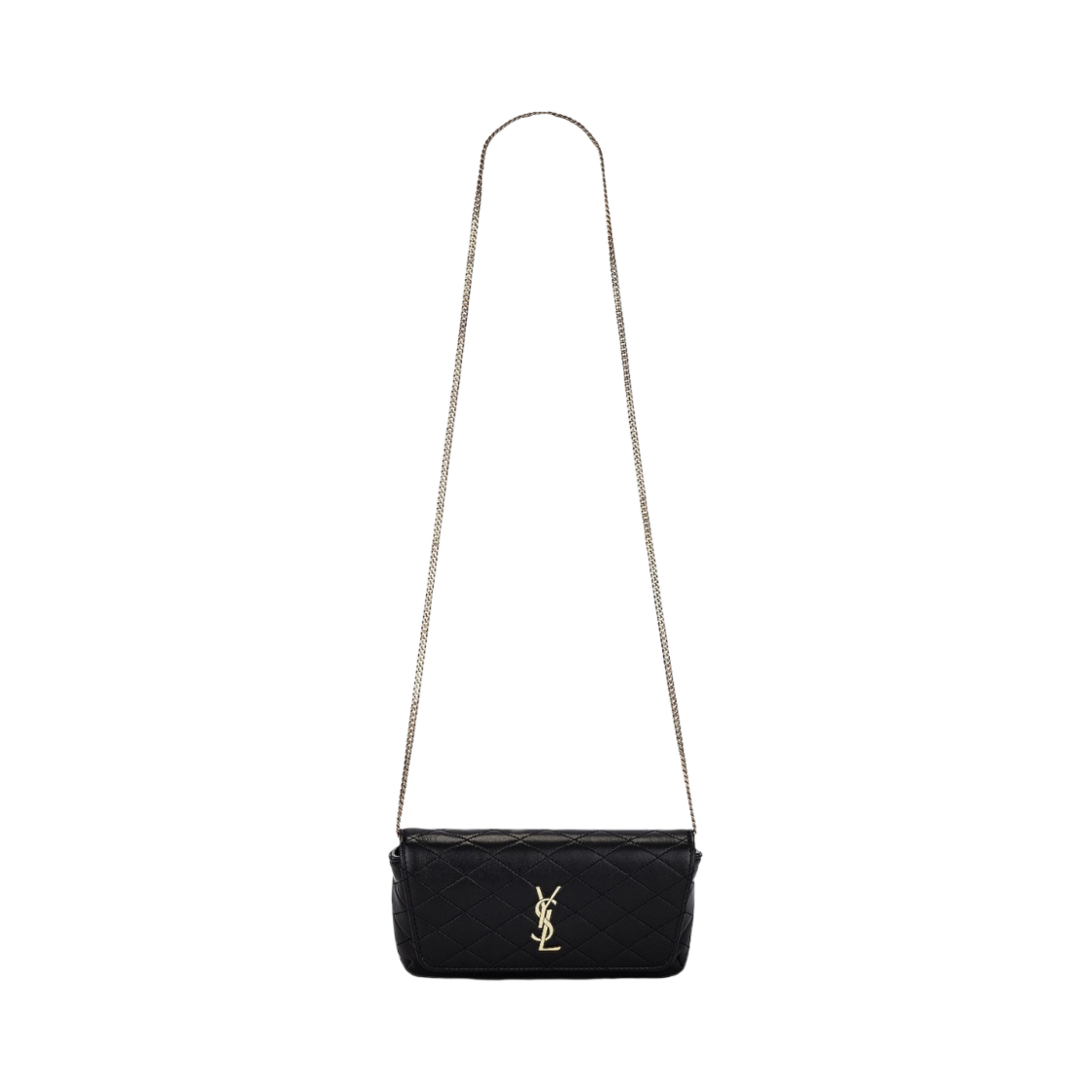 생로랑 가비 체인 폰 홀더 퀼티드 램스킨 블랙(Saint Laurent Gaby Chain Phone Holder in Quilted Lambskin Black) - 3