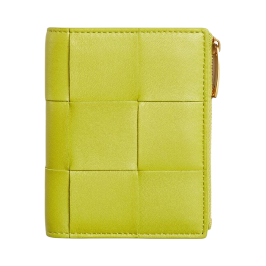 Bottega Veneta Bi-Fold Zip Wallet Kiwi