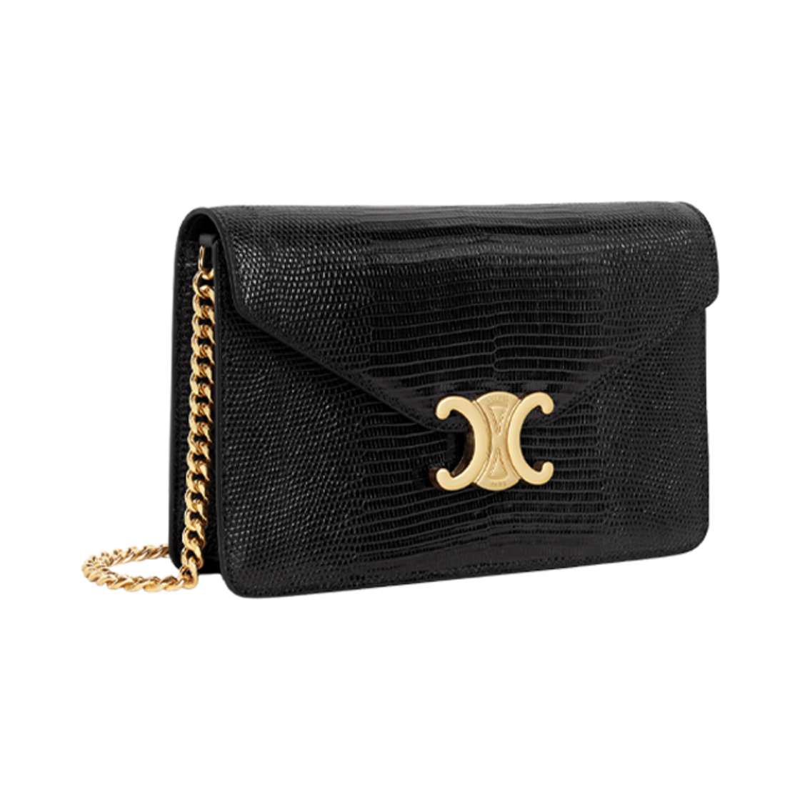 셀린느 월렛 온 체인 마고 리자드 블랙(Celine Wallet On Chain Margo in Lizard Black) - 2