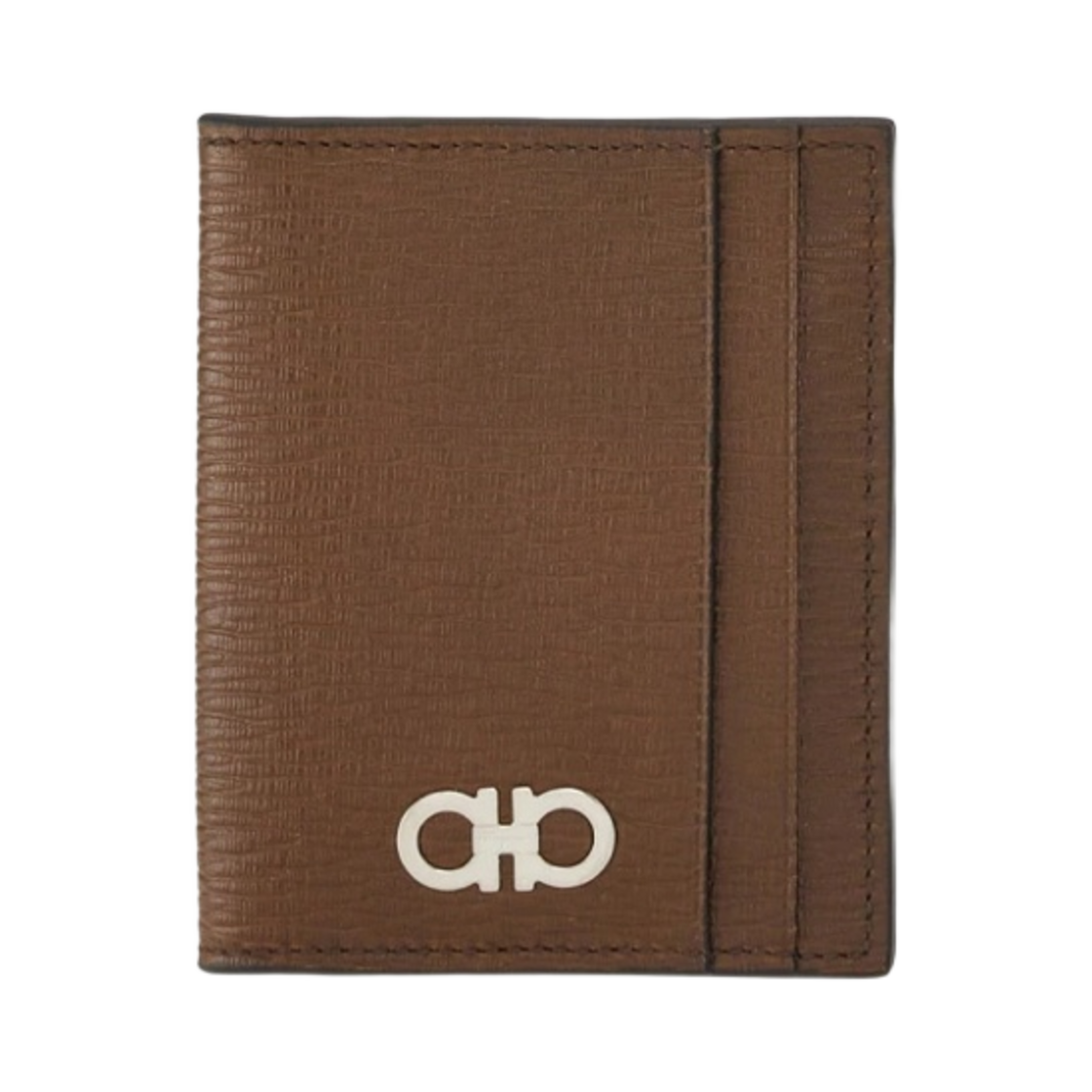 페라가모 간치니 크레딧 카드 홀더 브라운 블랙(Ferragamo Gancini Credit Card Holder Brown Black) - 1