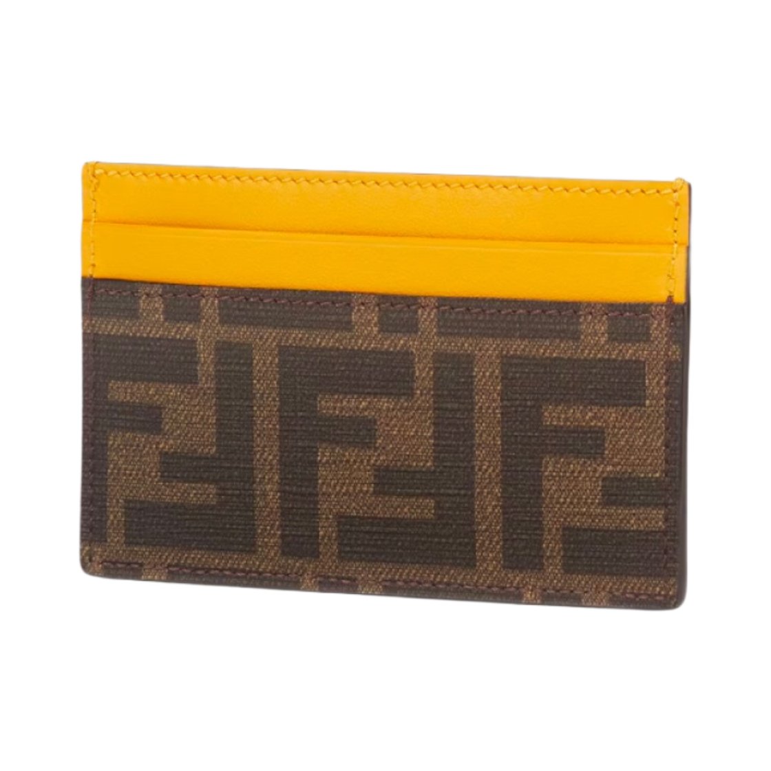 펜디 x 프라그먼트 x 포켓몬 브라운 FF 패브릭 카드 홀더 옐로우(Fendi x Fragment x Pokemon Brown FF Fabric Card Holder Yellow) - 2
