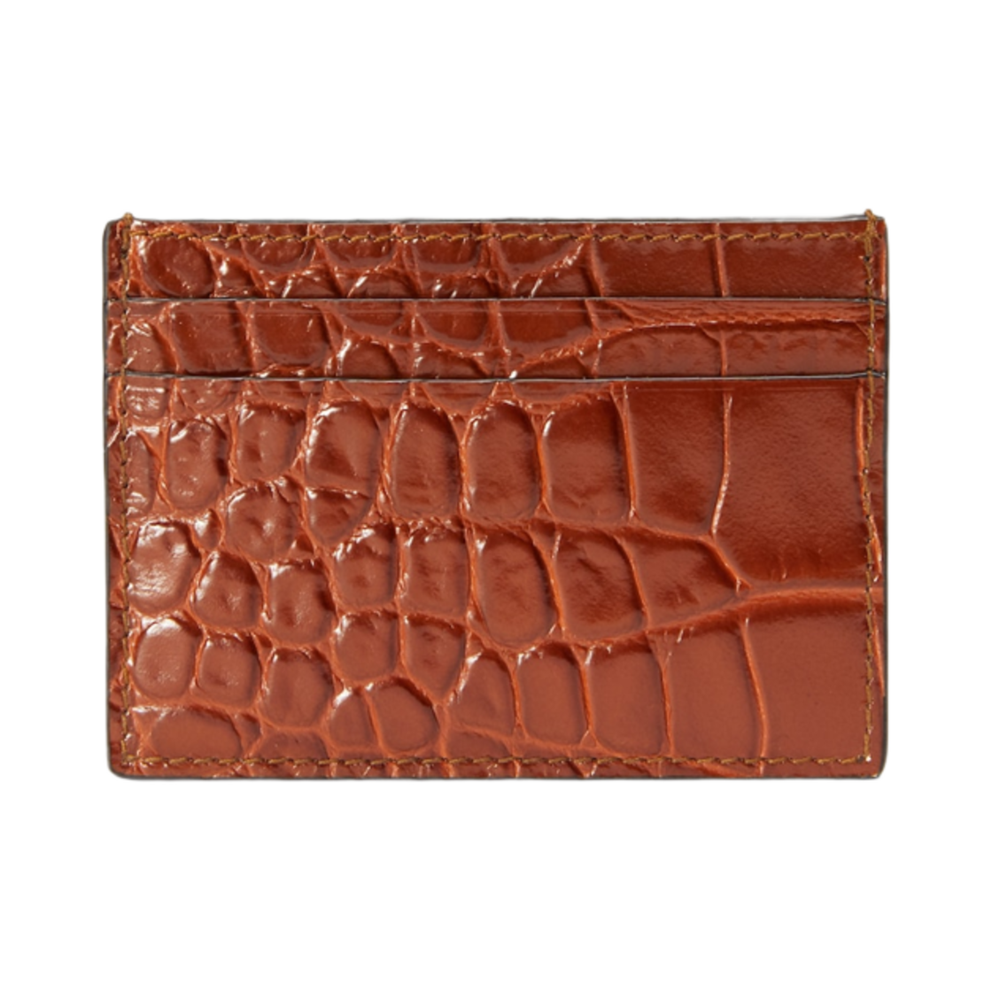 구찌 크로커다일 카드 케이스 브라운(Gucci Crocodile Card Case Brown) - 1