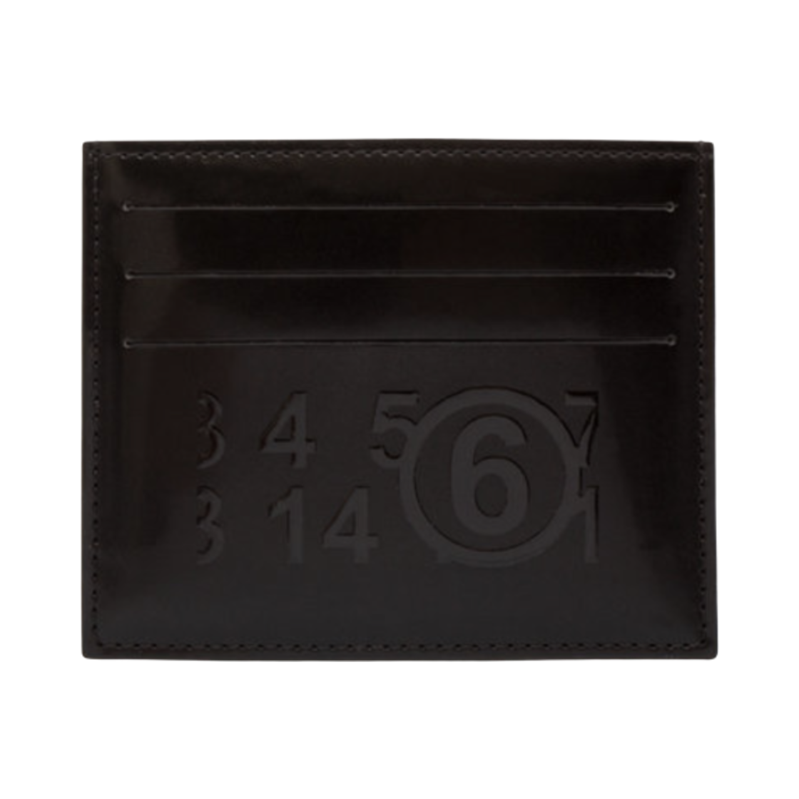 S54UI0129P3935T8013 MM6 Maison Margiela Logo Card Holder Black