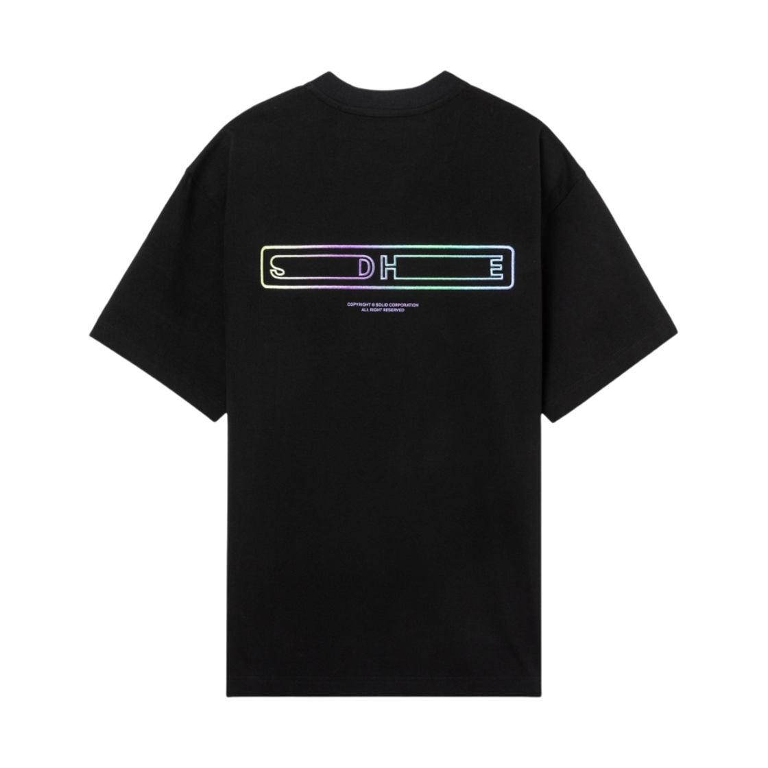 솔리드 옴므 그라디언트 백로고 티셔츠 블랙 - 23SS(Solid Homme Gradient Back Logo T-Shirt Black - 23SS)
